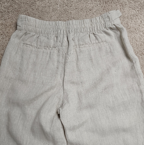 Athleta Voyager Linen Pant Khaki Womens Size 8 Undyed Beige Beach Coastal Comfy - Picture 8 of 8